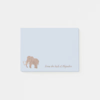 Personalised Brown Woolly Mammoth Illustration