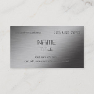 Personalised Brushed Metal Business Card