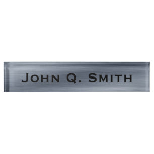 Personalised Brushed Steel Nameplate