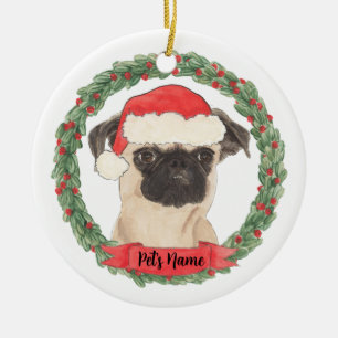 Personalised Brussels Griffon Ceramic Tree Decoration