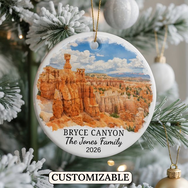 Personalised Bryce Canyon National Park, Utah Ceramic Tree Decoration (Creator Uploaded)