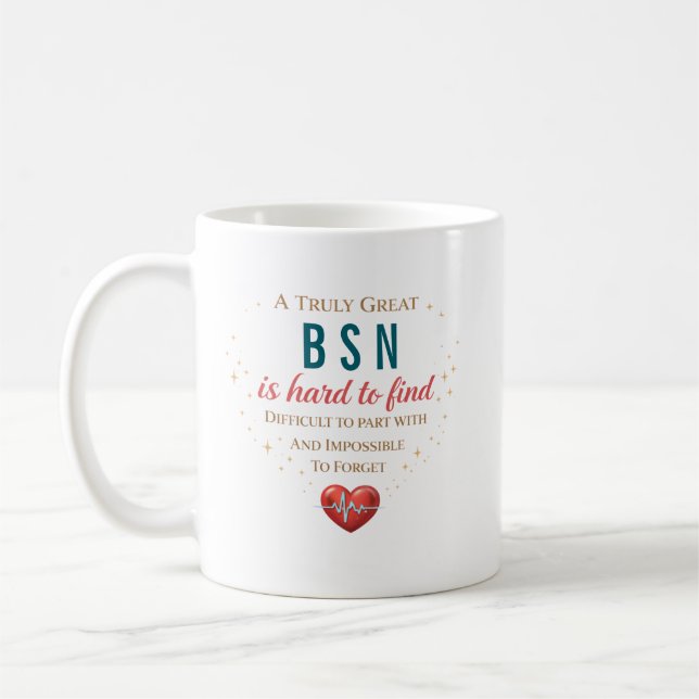 Personalised BSN Nurse Appreciation Quote Coffee Mug (Left)