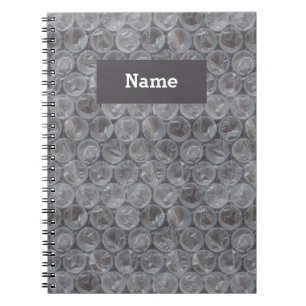 Personalised bubble wrap notebook