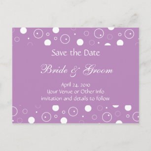 Personalised Bubbles Save the Date Announcement Postcard