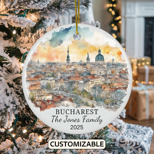 Personalised Bucharest Ornament, Romania Ornament