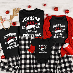 Personalised Buffalo Plaid Custom Matching Family Tri-Blend Shirt