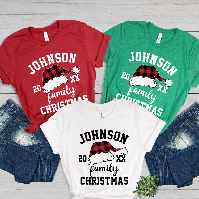 Personalised Buffalo Plaid Custom Matching Family Tri-Blend Shirt (Creator Uploaded)