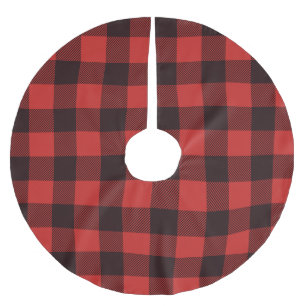 Personalised Buffalo Plaid Rustic Country Brushed Polyester Tree Skirt
