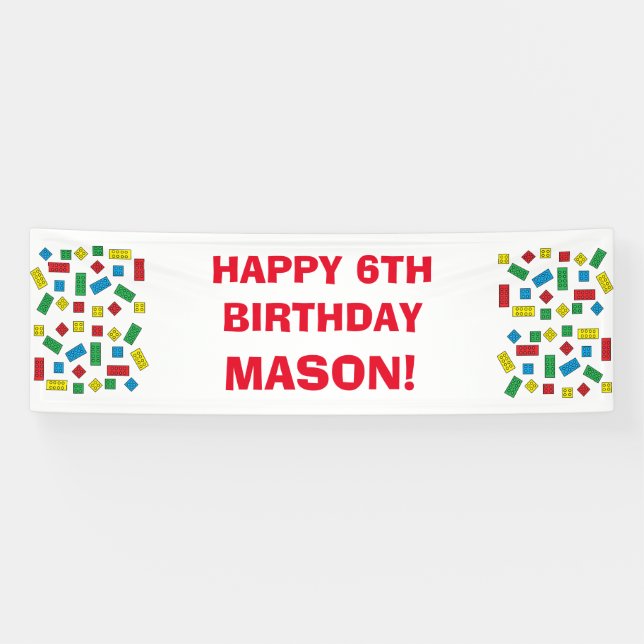 Personalised "Building Blocks" Banner (Horizontal)
