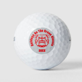 Personalised Bulldog Mascot Golf Tournament Balls