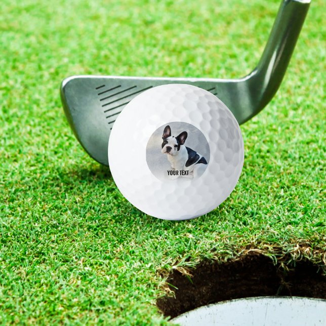 Personalised Bulldog Photo and Bulldog Name Golf Balls (Creator Uploaded)