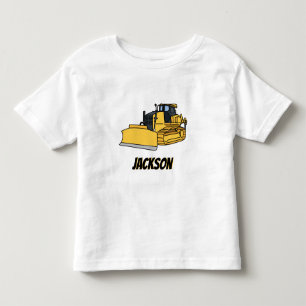 Personalised Bulldozer Construction Vehicle Toddler T-Shirt