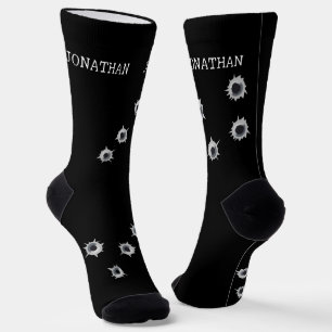 Personalised Bullet Hole Shooters Shooting  Socks