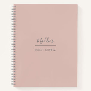 Personalised Bullet Journal Blush Dotted