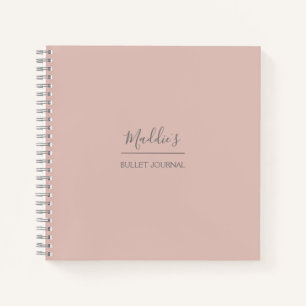 Personalised Bullet Journal Blush Dotted