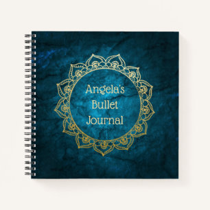 Personalised Bullet Journal Gold Mandala