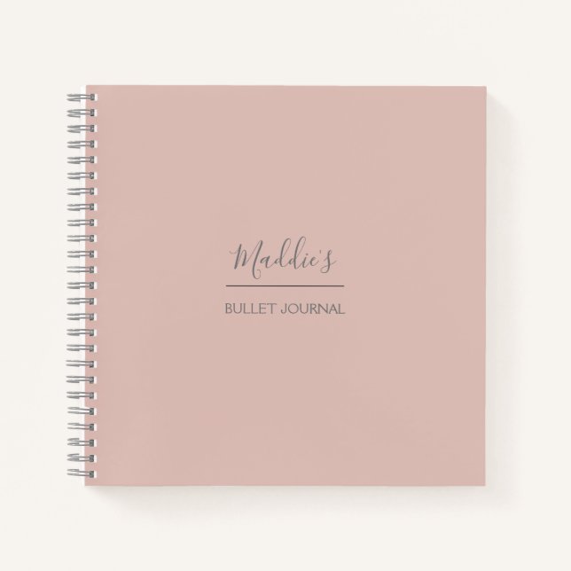 Personalised Bullet Journal | Pink | Dotted (Front)