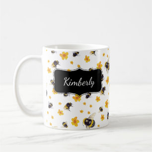 Personalised Bumble Bee Coffee Mug