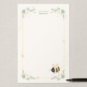 Personalised Bumble Bee Nursery Writing Paper