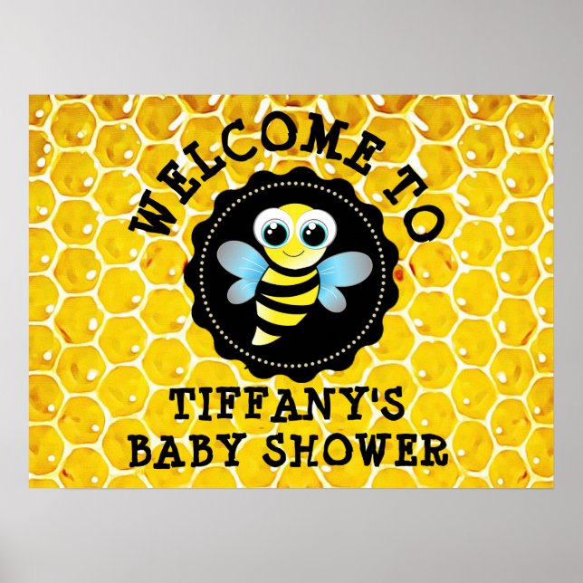 Personalised Bumblebee or Honey Bee Themed Poster (Front)
