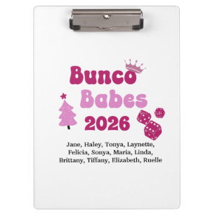 Personalised Bunco Babe Clipboard