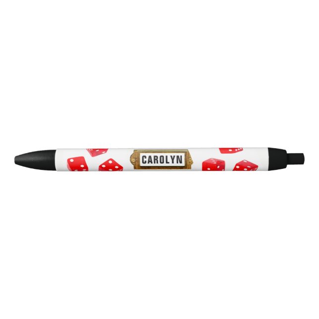 personalised bunco dice black ink pen (Front)