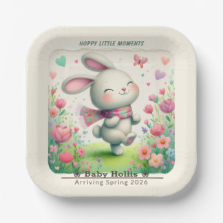 Personalised Bunny Baby Shower Plates