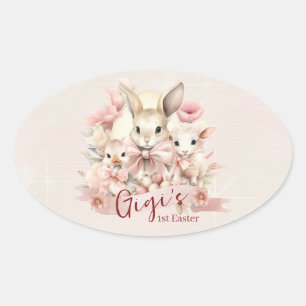 Personalised Bunny, Chick & Lamb Party Stickers