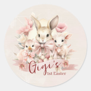Personalised Bunny, Chick & Lamb Party Stickers