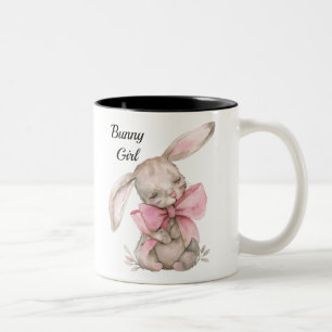 Personalised Bunny Girl Mug - Cute Rabbit Cup