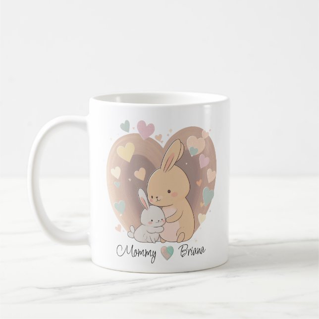 Personalised Bunny Love Mug (Left)