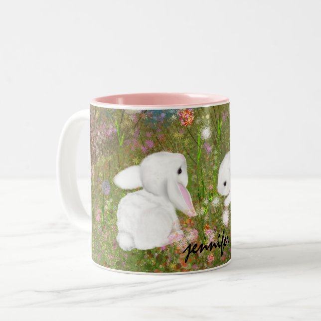 Personalised Bunny Mug (Front Left)