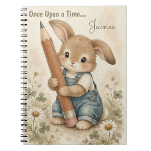 Personalised Bunny Notebook Once Upon a Time