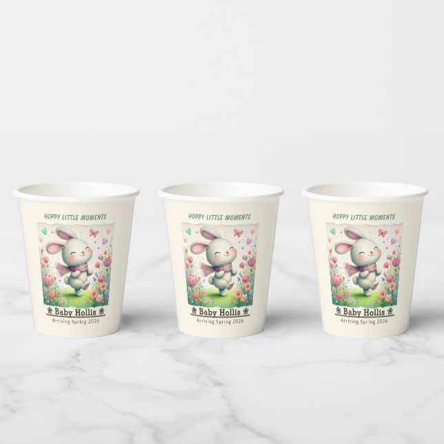 Personalised Bunny Paper Party Cups  (Multi)