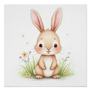 Personalised bunny poster -