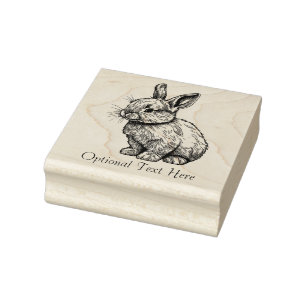 Personalised Bunny Rabbit Rubber Stamp