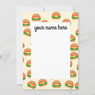 Personalised Burgers Notecards