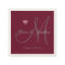 Personalised BURGUNDY Heart Monogrammed Wedding