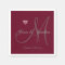 Personalised BURGUNDY Heart Monogrammed Wedding