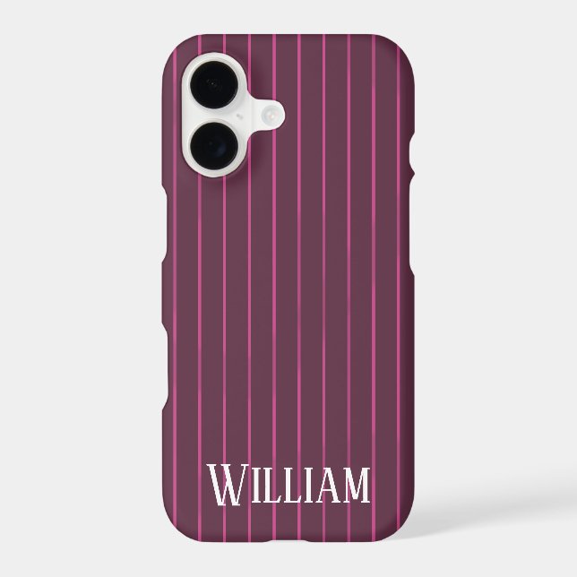 Personalised burgundy pinstripes (Back)