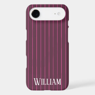 Personalised burgundy pinstripes