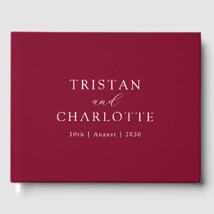 Personalised Burgundy Red Guest Book