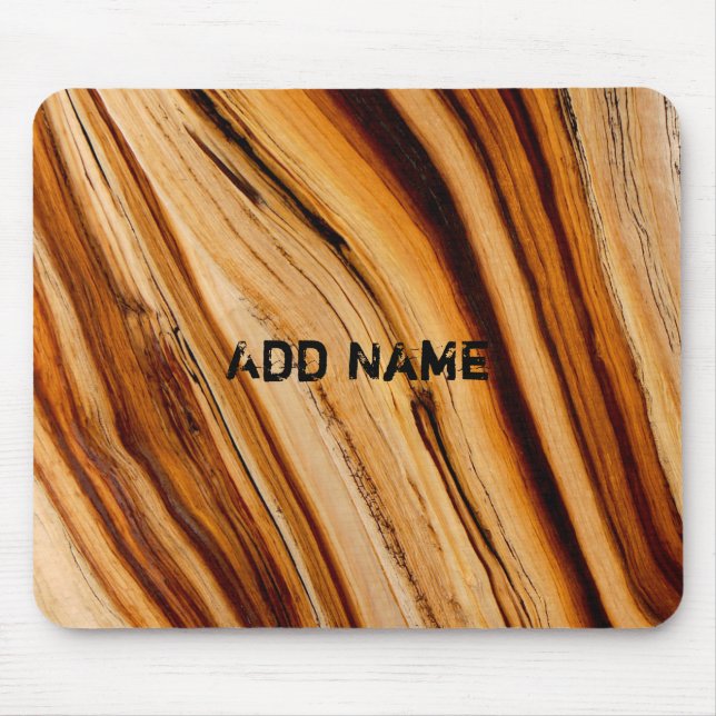 Personalised Burned Tree Trunk Texture Mouse Mat (Front)