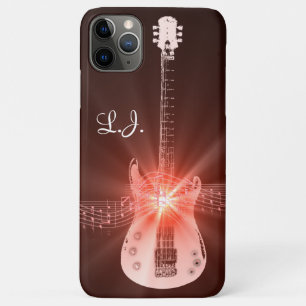 Personalised Burning Guitar Theme Design iPhone 11 Pro Max Case