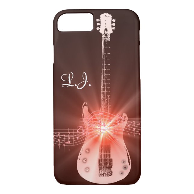 Personalised Burning Guitar Theme Design Case-Mate iPhone Case (Back)