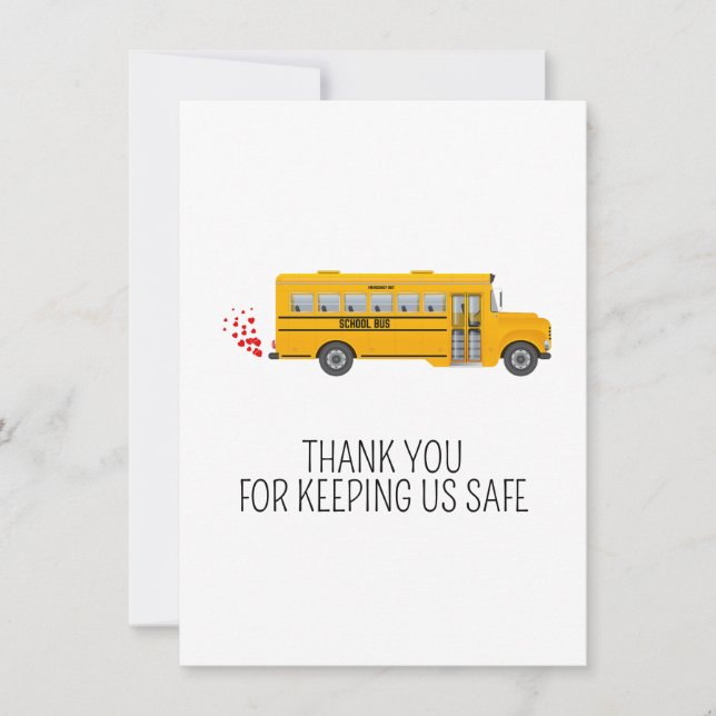 Personalised Bus Driver Appreciation Thank You Card (Front)