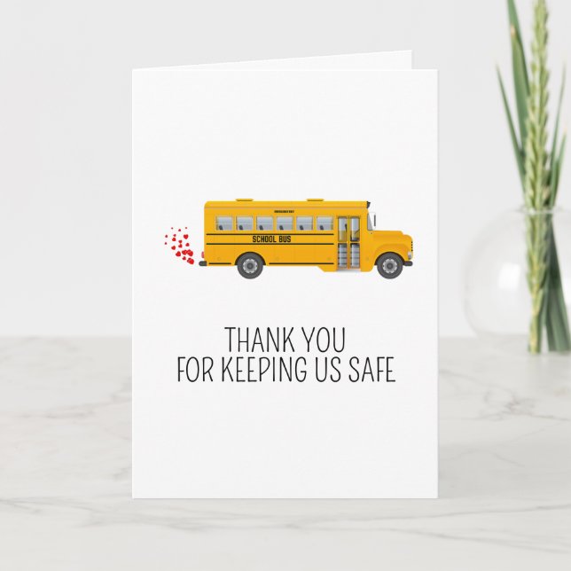 Personalised Bus Driver Appreciation Thank You Card (Front)