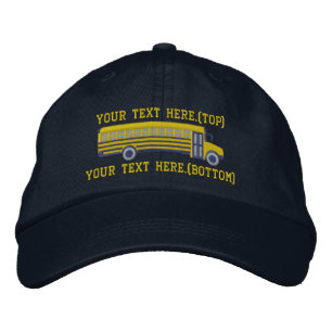 Personalised Bus Driver School Bus Embroidery Embroidered Hat