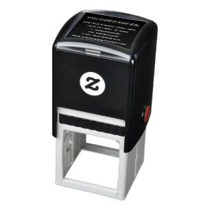 Personalised Business Address Contact Info Modern Self-inking Stamp