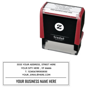Personalised Business Address Self-inking Stamp